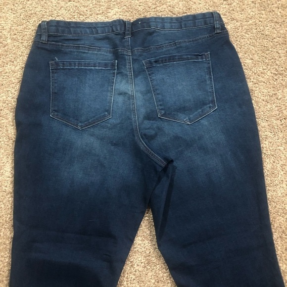 NWOT No-gap Skinny Jeans Paint/Bleach Splatter 16W - Picture 4 of 15